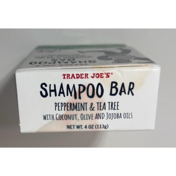 NIB Trader Joe's Shampoo Bar Peppermint Tea Tree Coconut Olive Jojoba 4 oz AS IS - Picture 4 of 4
